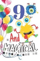 9 And Magical: Happy Birthday Monster Sketchbook For Boys - 9 Years Old Birthday Gifts - Sketchbook To Draw And Sketch In