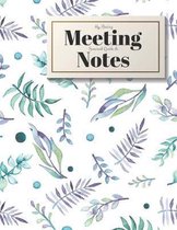 My Boring Meeting Survival Guide and Notes: 8.5x11 Meeting Notebook and Puzzle Book