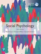 Alles wat je moet weten voor het tentamen Sociale Psychologie (200300157)! Social Psychology, ISBN: 9781292341477