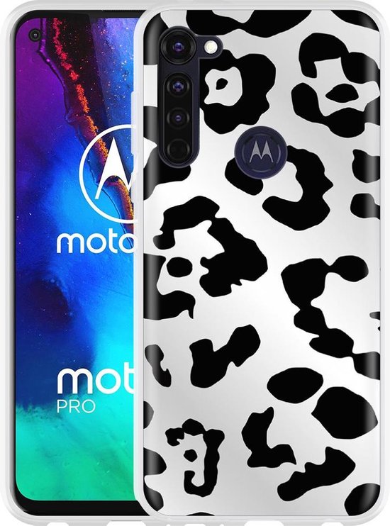 Begeleiden Antagonist Commotie Motorola Moto G Pro Hoesje Luipaard Zwart Wit | bol.com