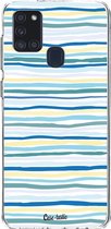 Casetastic Samsung Galaxy A21s (2020) Hoesje - Softcover Hoesje met Design - Stripe Vibe Print
