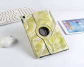 P.C.K. Hoesje/Boekhoesje/Bookcover/Bookcase/Book draaibaar Marmer Groen geschikt voor Apple iPad AIR/AIR2/2017/2018 MET PEN EN GLASFOLIE