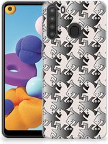 Hoesje maken Geschikt voor Samsung Galaxy A21 Telefoonhoesje Salamander Grey