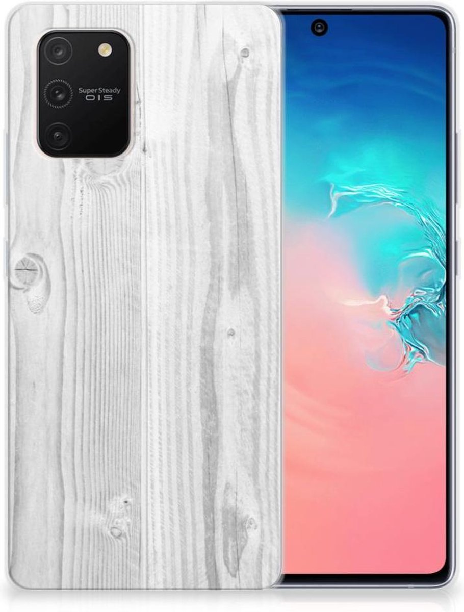 Samsung Galaxy S10 Lite Bumper Hoesje White Wood