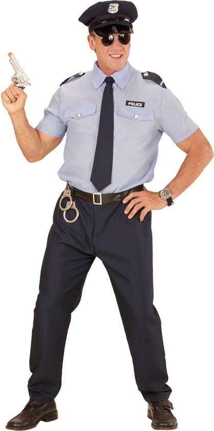deksel Reserveren vezel WIDMANN - Blauw politie agent kostuum voor mannen - Medium | bol.com