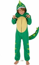 MODAT - Groen en geel dino kostuum voor kinderen - 110/116 (5-6 jaar)