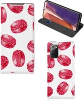 GSM Hoesje Geschikt voor Samsung Galaxy Note20 Fotohoesje ontwerpen Pink Macarons