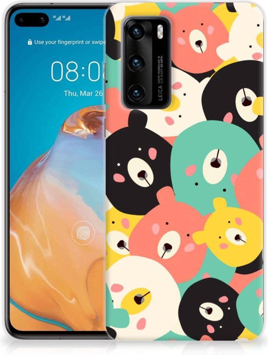 Huawei P40 Telefoonhoesje met Naam Bears