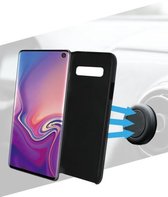 MH by Azuri magnetic backcover & air vent carholder - zwart - Samsung S10 E