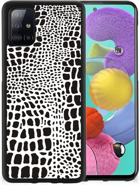 apotheek mogelijkheid Individualiteit Smartphone Hoesje Samsung Galaxy A51 Beschermhoesje met Zwarte rand  Slangenprint | bol.com