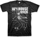 Elvis Presley Heren Tshirt -XL- Jailhouse Rock Zwart