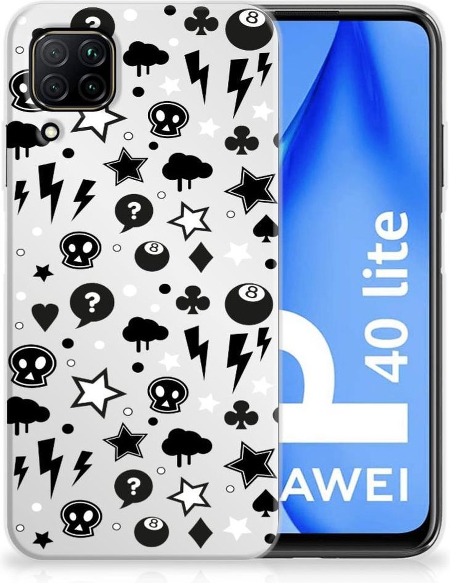 Silicone Back Case Huawei P40 Lite Silver Punk