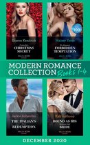 Modern Romance December 2020 Books 1-4: Cinderella's Christmas Secret / His Majesty's Forbidden Temptation / The Italian's Final Redemption / Bound as His Business-Deal Bride