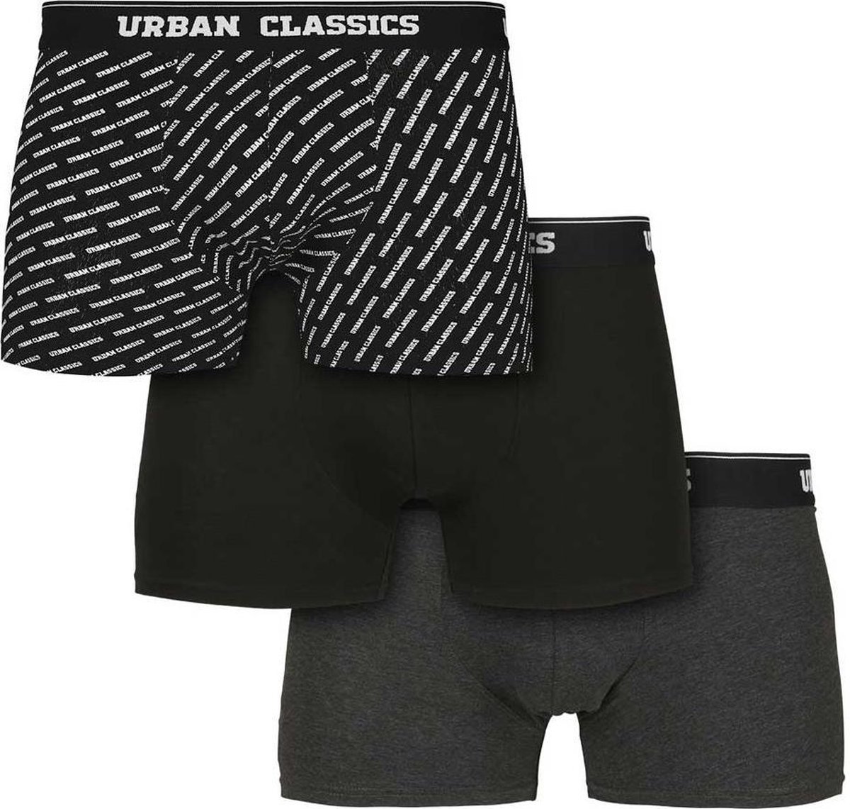 Urban Classics - 3-Pack Boxershorts set - S - Multicolours