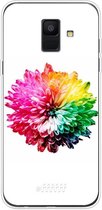 Samsung Galaxy A6 (2018) Hoesje Transparant TPU Case - Rainbow Pompon #ffffff