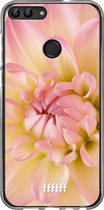Huawei P Smart (2018) Hoesje Transparant TPU Case - Pink Petals #ffffff