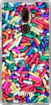 Nokia 7 Plus Hoesje Transparant TPU Case - Sprinkles #ffffff