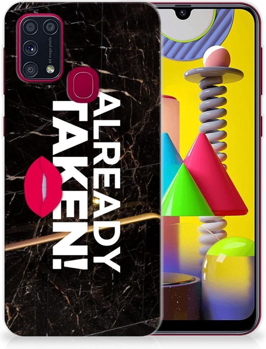Samsung Galaxy M31 Siliconen hoesje met naam Already Taken Black