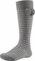 IN ControL Kneesocks RIB/BOW m. grey Meisjes Maat 15-17