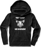 Hoodie dames, hoodie heren, trots op de boeren, varken, boeren zakdoek,big, tractor, capuchon, landbouw, boerderij