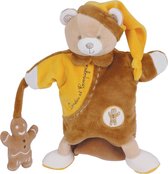 Doudou et Compagnie Handpop bruine beer met rammelaar 24 cm