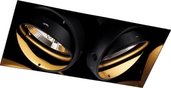 QAZQA oneon trimless 111 - Moderne Inbouwspot 2 lichts - 29.9 - Zwart -... | bol.com