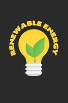 Renewable energy: 6x9 Renewable Energyl - grid - squared paper - notebook - notes