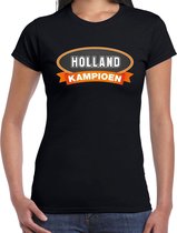 Holland kampioen t-shirt zwart voor dames L