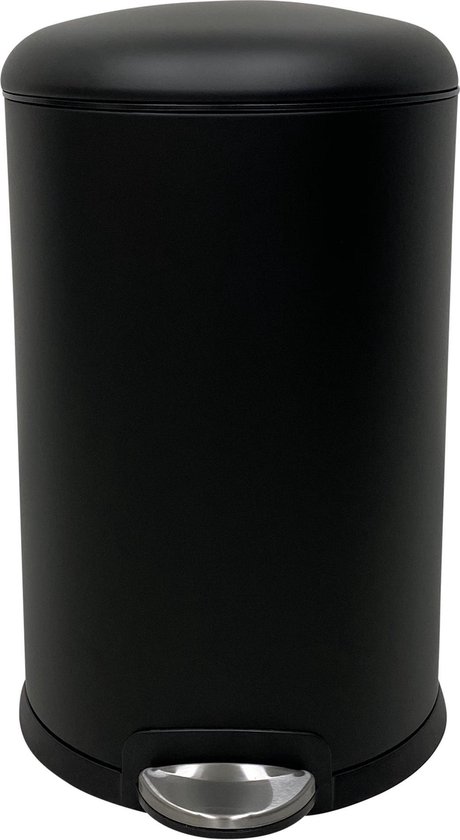 4Cookz® Texas pedaal prullenbak 20L mat zwart