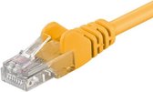 CAT5e UTP patchkabel / internetkabel 0,25 meter geel  - CCA - netwerkkabel