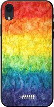 iPhone Xr Hoesje TPU Case - Rainbow Veins #ffffff