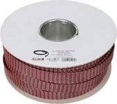 AUDIO SYSTEM Professionele gevlochten kous. Rol van 50 mtr. Diameter 19 tot 45 mm Rood/Zwart