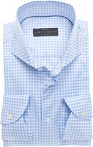 John Miller Heren Overhemd Wit En Blauw Geruit Cutaway Slim Fit 5