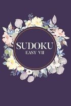 Sudoku EASY VII: 100 Easy Sudoku Puzzles, 6x9 Travel Size, Great for Beginners, Beautiful Floral Cover, Perfect Gift