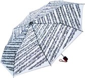 Mini paraplu muziekmotief wit