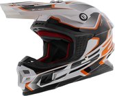 LS2 MX456 Compass crosshelm glans wit oranje