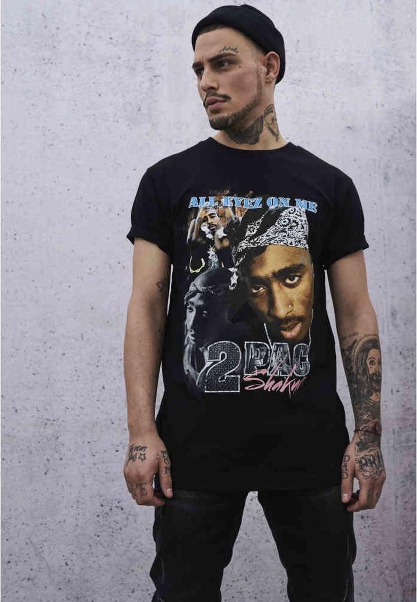 Mister Tee Tupac Tupac Retro Heren T-shirt XS Zwart