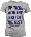 Top Gun - Up There With The Best Of The Best Dames T-shirt - M - Grijs