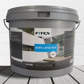 Fitex-Muurverf-Acryl Latex Mat-Ral 9010 Zuiver Wit 2,5 liter