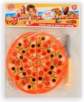 Jonotoys Speelset Pizza 16 Cm Rood/oranje 7-delig