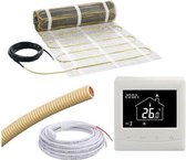 20m2, 3mm mat, badkamer / bijkeuken verwarming E-mat MDIR-2st 50X2000, incl thermostaat en sensorbuis, 3100W