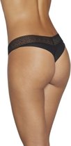 Tanga slip Ysabelle Mora | Zwart fantasia | S