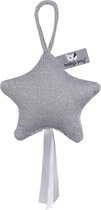 Baby's Only Gebreide decoratie hanger ster Sparkle - Decoratieve accessoires - Zilvergrijs Mêlee - Met subtiel glittertje - Met ophanglusje