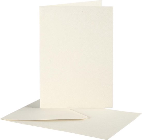 Kaarten & Enveloppen. off-white. afmeting kaart 10.5x15 cm. afmeting envelop  11.5x16.5... | bol.com