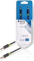 König KNA22000E10 Stereo Audiokabel 3,5 mm Male - Male 1,00 M Grijs