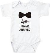 Go Mama - Rompertje - Ladies i have arrived - Romper wit korte mouw - Maat 74/80 * baby cadeau * kraamcadeau