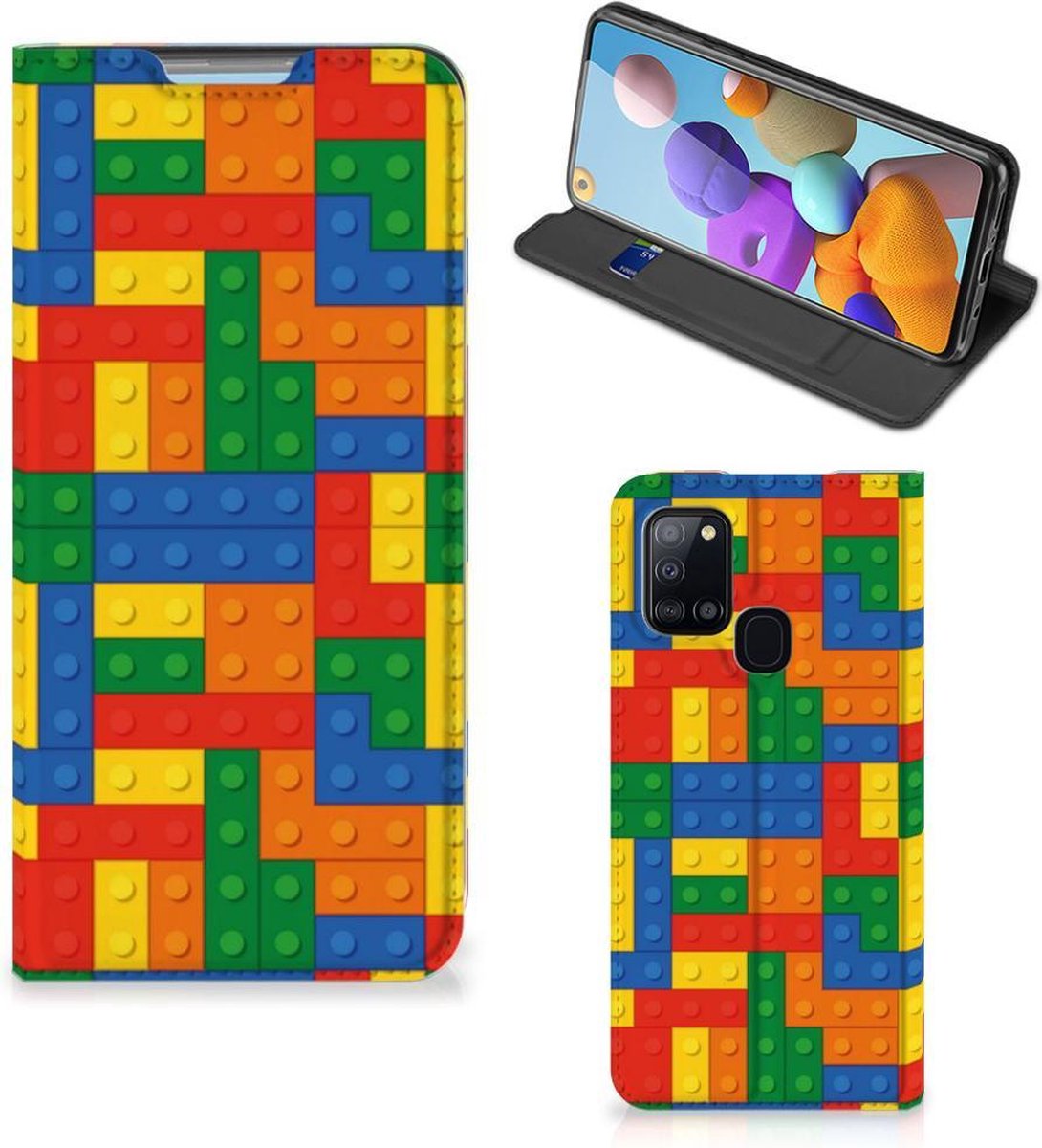 Samsung Galaxy A21s Hoesje met Magneet Blokken
