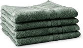LINNICK Pure Handdoeken Set - 100% Katoen - Olive Green - 60x110cm - Per 4 Stuks