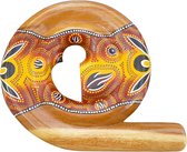 LIDAH® Didgeridoo Instrument – Spiral Travel Didge – 36cm – Anti Snurk – Handgeschilderd Mahonie Hout