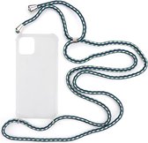 Shop4 - iPhone 12 mini Hoesje - Zachte Back Case met Koord Multi Groen